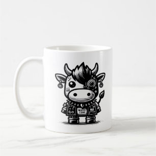 Whimsigoth Cyborg Kuh Vintag Art Design Classic Kaffeetasse