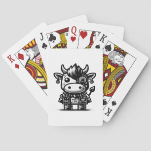 Whimsigoth Cyborg Kuh Vintage Art Design Klassiker Spielkarten