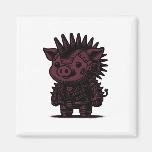 Whimsigoth Cyborg Sloth Vintag Art Design Classic Magnet
