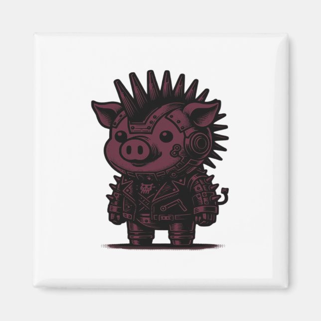 Whimsigoth Cyborg Sloth Vintag Art Design Classic Magnet (Vorne)