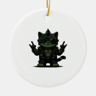 Whimsigoth Cyborg Vintag Art Design Classic Keramik Ornament