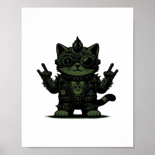 Whimsigoth Cyborg Vintag Art Design Classic Poster