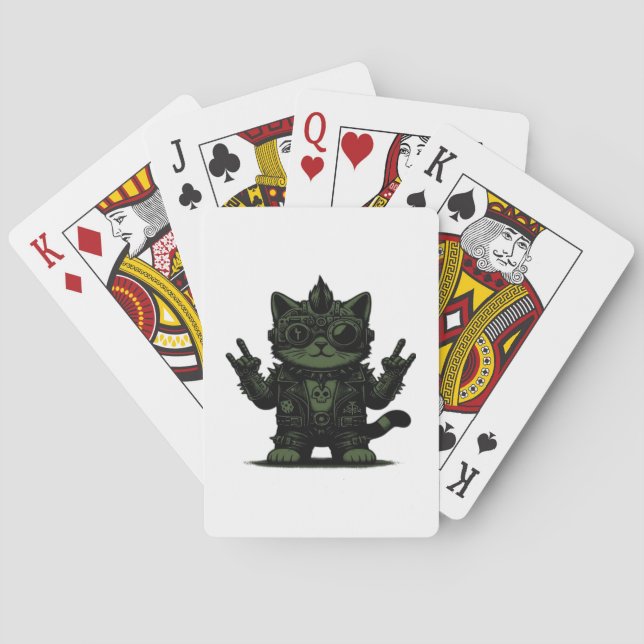 Whimsigoth Cyborg Vintag Art Design Classic Spielkarten (Rückseite)