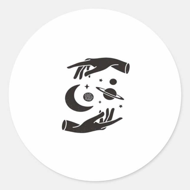 Whimsigoth Design Runder Aufkleber (Vorderseite)
