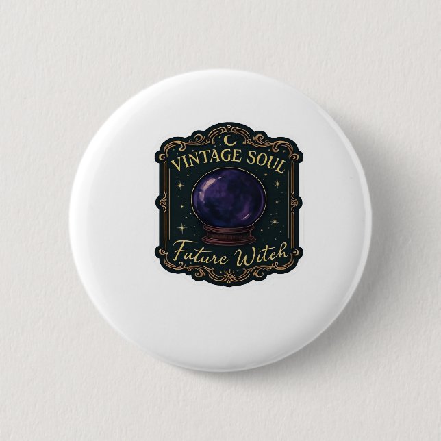 Whimsigoth Fantasy Mystical Forests, Moons & Magic Button (Vorderseite)