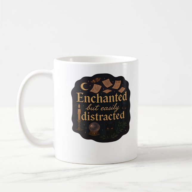 Whimsigoth Fantasy Mystical Forests, Moons & Magic Kaffeetasse (Links)