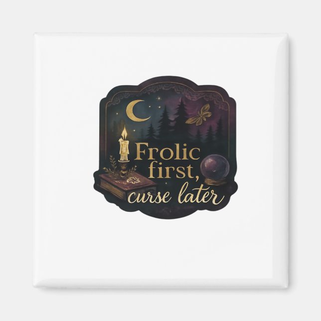 Whimsigoth Fantasy Mystical Forests, Moons & Magic Magnet (Vorne)