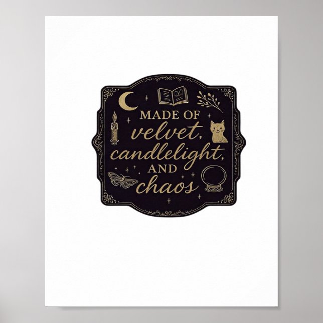 Whimsigoth Fantasy Mystical Forests, Moons & Magic Poster (Vorne)