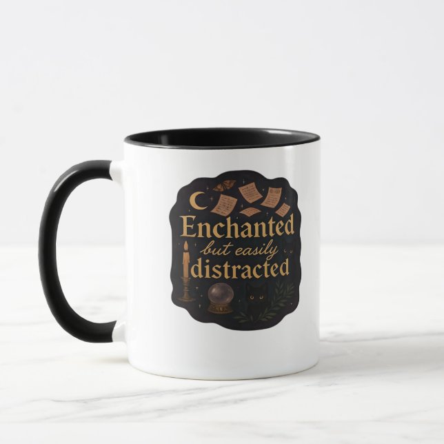 Whimsigoth Fantasy Mystical Forests, Moons & Magic Tasse (Links)