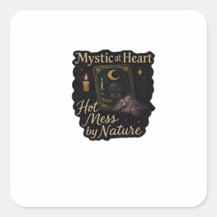 Whimsigoth Fantasy - Mystische Wälder, Monde & Mag Quadratischer Aufkleber