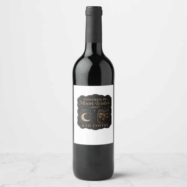 Whimsigoth Fantasy - Mystische Wälder, Monde & Mag Weinetikett (Vorderseite)