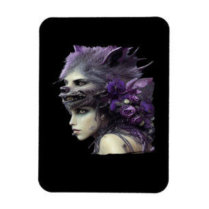 Whimsigoth Funny Design für Halloween Magnet