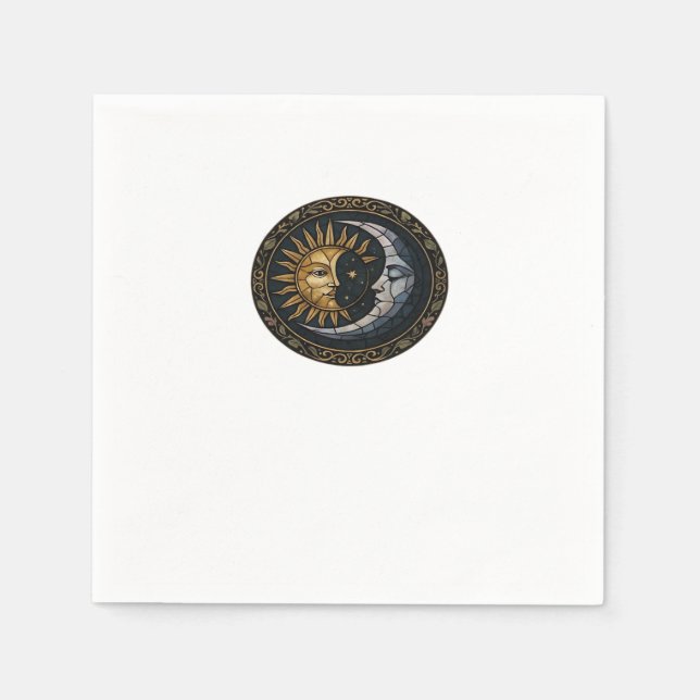 Whimsigoth gestanzter Glasmond und Sun Classic Serviette (Vorderseite)