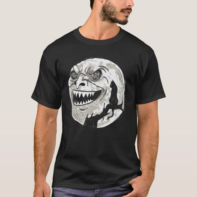 Whimsigoth Halloween Cat Skull Full Moon Gothic Oc T-Shirt (Vorderseite)