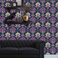 Whimsigoth Lila und Gold Floral