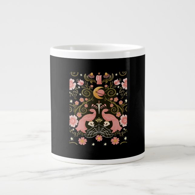 Whimsigoth Midnight Garden Graphic Jumbo-Tasse (Vorderseite)