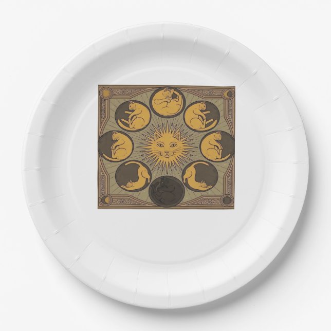Whimsigoth Mond Klassiker Pappteller (Vorderseite)