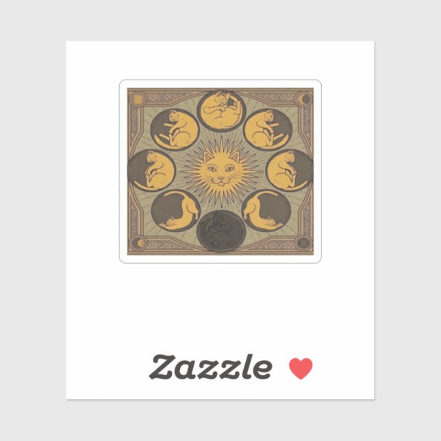 Whimsigoth Moon Classic Aufkleber (Blatt)