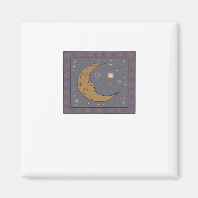 Whimsigoth Moon Classic Magnet (Vorne)