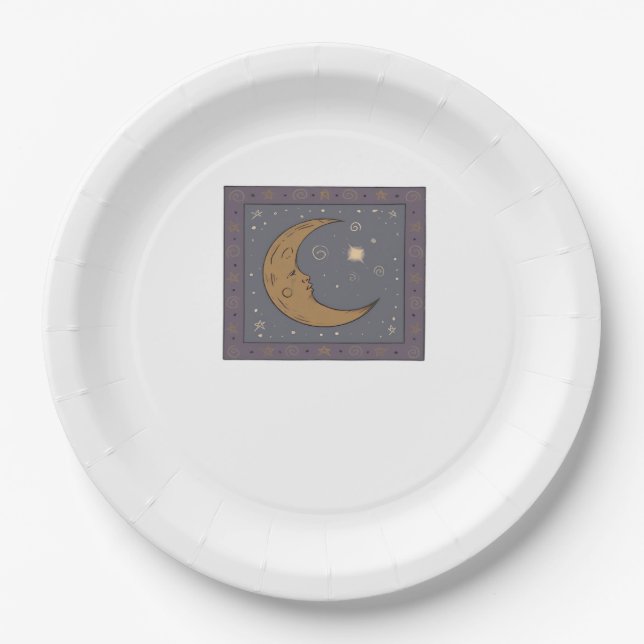 Whimsigoth Moon Classic Pappteller (Vorderseite)