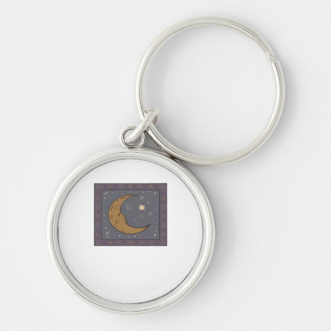 Whimsigoth Moon Classic Schlüsselanhänger (Vorne)