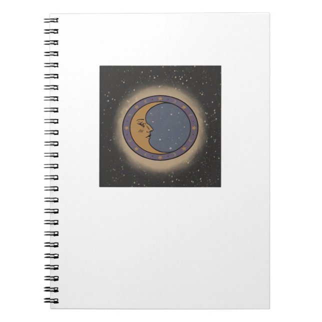 Whimsigoth Moon Print Notizblock (Vorderseite)