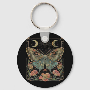 Whimsigoth Moth Shirt, Botanischer Butterfly T Shi Schlüsselanhänger