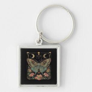 Whimsigoth Moth Shirt, Botanischer Butterfly T Shi Schlüsselanhänger
