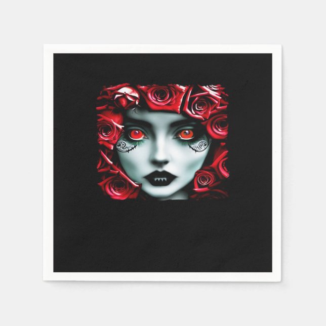 Whimsigoth - Mystische Wälder und Mondmagie Serviette (Vorderseite)