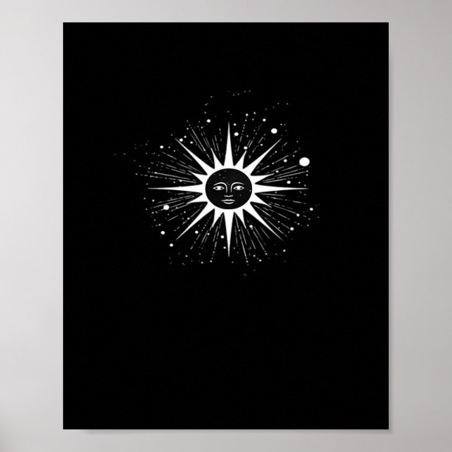Whimsigoth Night Sky Sun Moon Witchy Classic Hallo Poster (Vorne)