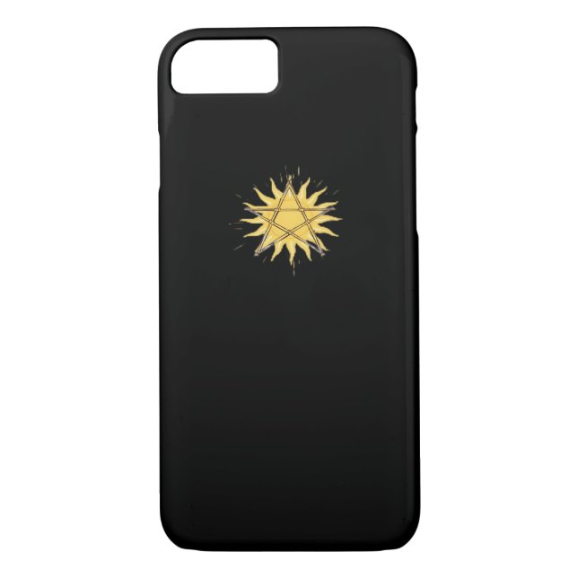 Whimsigoth Pentagram Sun Classic Case-Mate iPhone Hülle (Rückseite)