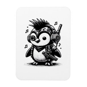 Whimsigoth Punkrock Weidcore Pinguin Vintage Kunst Magnet