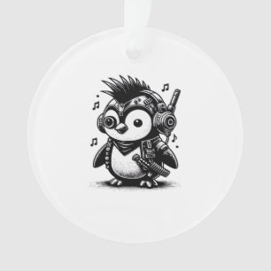 Whimsigoth Punkrock Weirdcore Pinguin Vintage Kuns Ornament