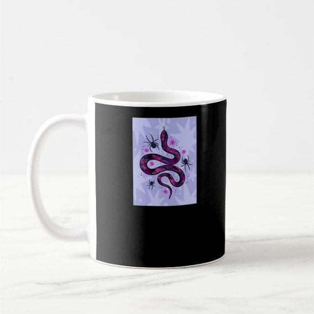 Whimsigoth Schlange Blume Kaffeetasse (Links)