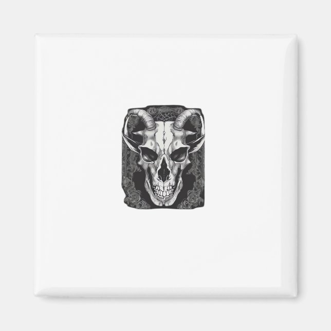 Whimsigoth Skull Gothic Ästhetik Design Classic Magnet (Vorne)