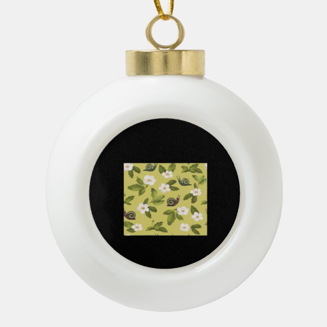 Whimsigoth Snail Classic Keramik Kugel-Ornament (Vorderseite)