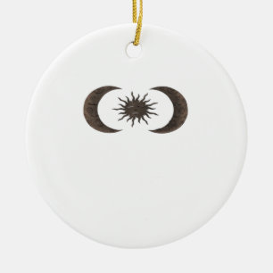Whimsigoth Sonne und Mond Keramik Ornament