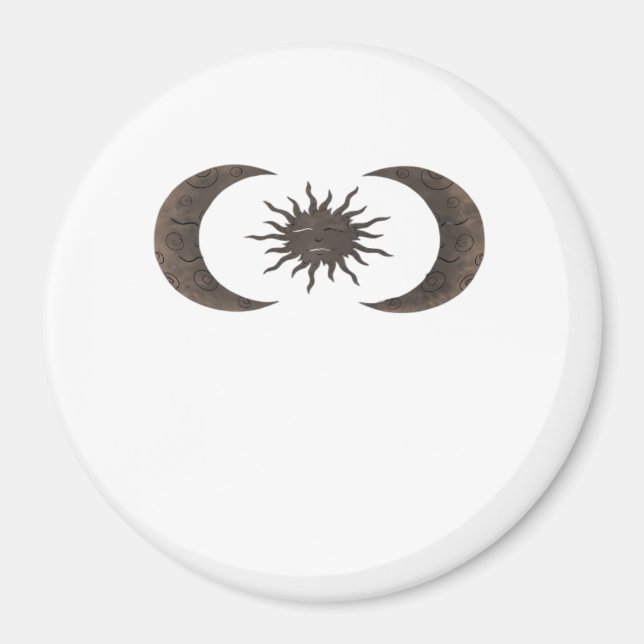 Whimsigoth Sonne und Mond Magnet (Vorne)
