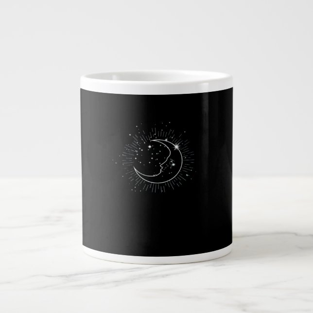Whimsigoth Starry Night Moon Witchy Classic Jumbo-Tasse (Vorderseite)