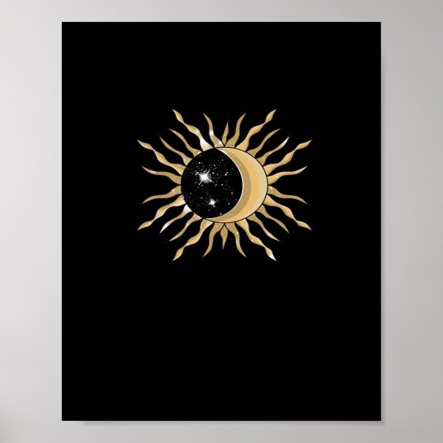 Whimsigoth Sun Moon Space Classic Poster (Vorne)