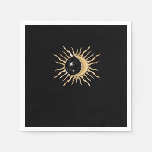 Whimsigoth Sun Moon Space Classic Serviette (Vorderseite)