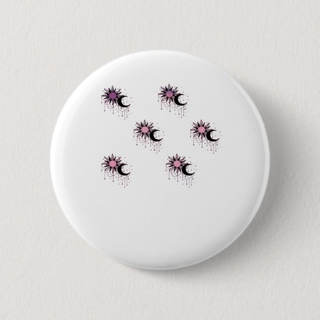 Whimsigoth Sun Moon Witchy Button (Vorderseite)