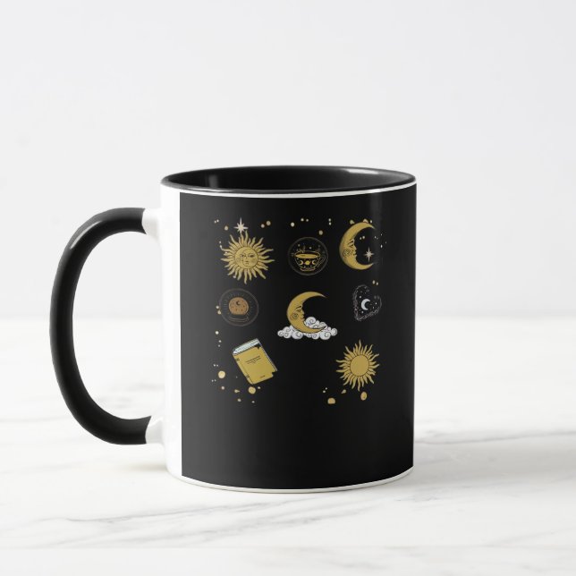 Whimsigoth Sun Moon Witchy Classic Tasse (Links)