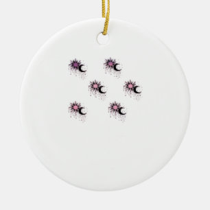 Whimsigoth Sun Moon Witchy Keramik Ornament
