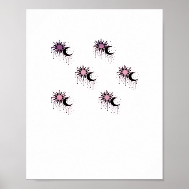 Whimsigoth Sun Moon Witchy Poster (Vorne)