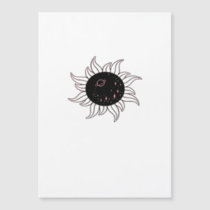 Whimsigoth Sun Space Mountains und Sonnenuntergang Magnetkarte