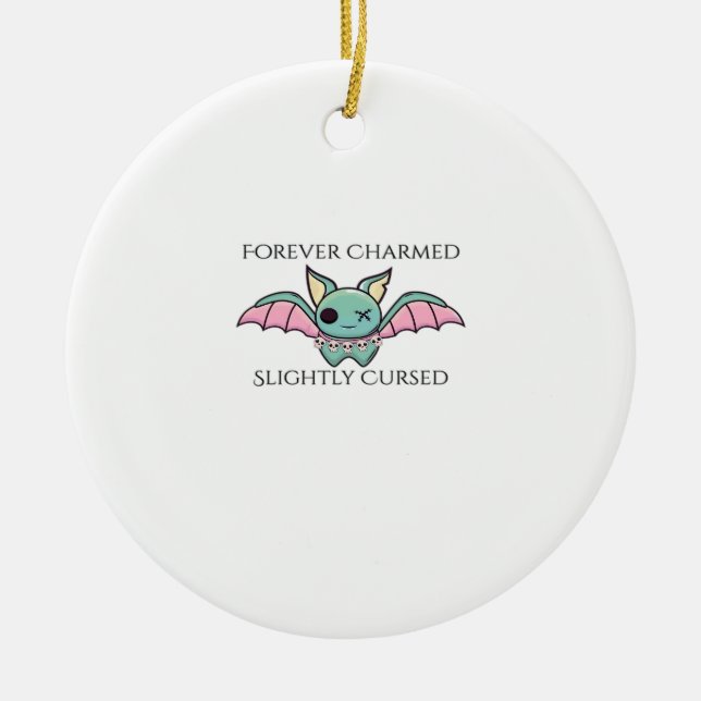 Whimsigoth Tinte - Mystische Wälder, Monde & Magie Keramik Ornament (Vorne)