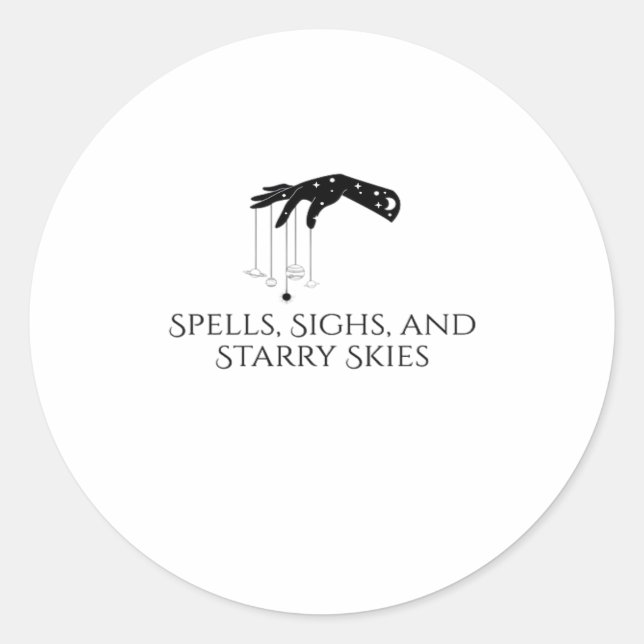 Whimsigoth Tinte - Mystische Wälder, Monde & Magie Runder Aufkleber (Vorderseite)