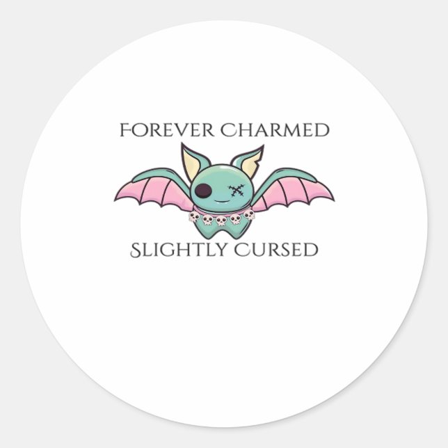 Whimsigoth Tinte - Mystische Wälder, Monde & Magie Runder Aufkleber (Vorderseite)