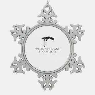 Whimsigoth Tinte - Mystische Wälder, Monde & Magie Schneeflocken Zinn-Ornament